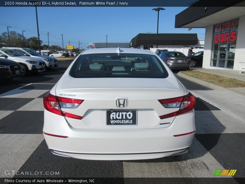 Platinum White Pearl / Ivory 2020 Honda Accord EX-L Hybrid Sedan