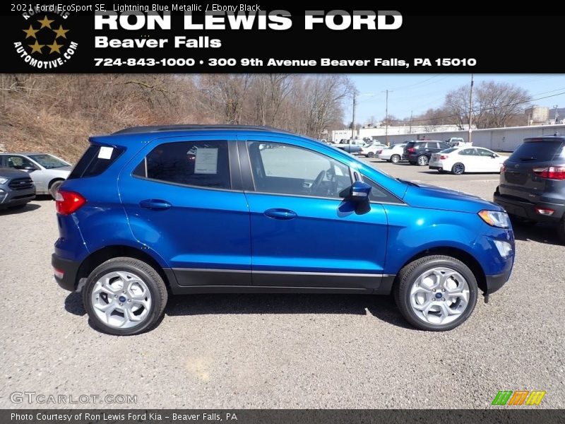 Lightning Blue Metallic / Ebony Black 2021 Ford EcoSport SE