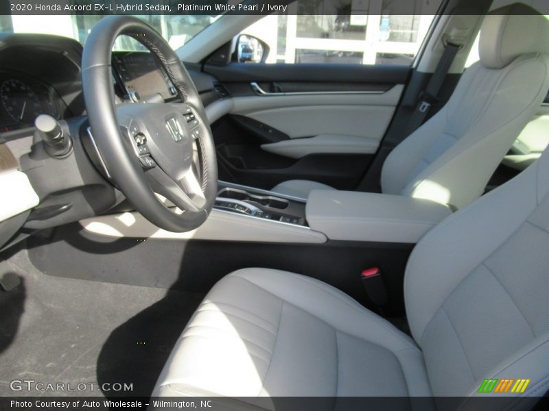 Platinum White Pearl / Ivory 2020 Honda Accord EX-L Hybrid Sedan