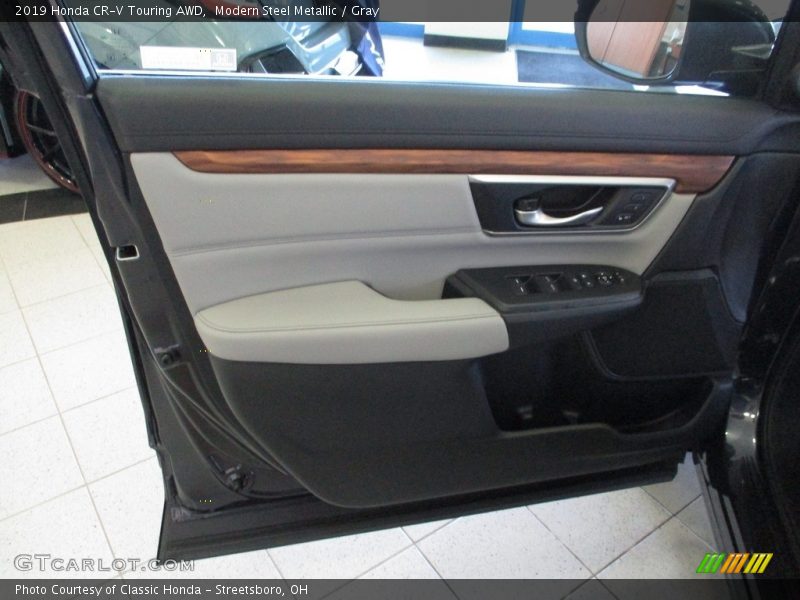 Modern Steel Metallic / Gray 2019 Honda CR-V Touring AWD