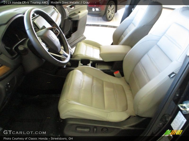 Modern Steel Metallic / Gray 2019 Honda CR-V Touring AWD