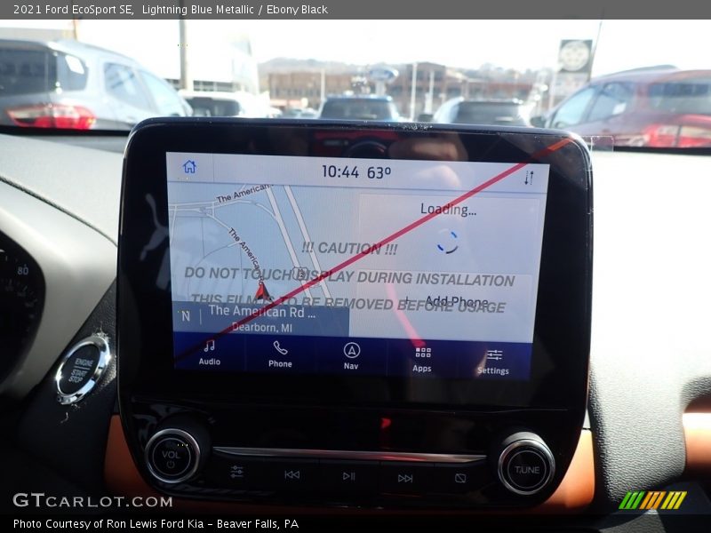 Lightning Blue Metallic / Ebony Black 2021 Ford EcoSport SE