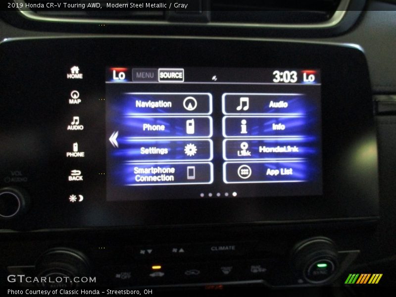 Modern Steel Metallic / Gray 2019 Honda CR-V Touring AWD