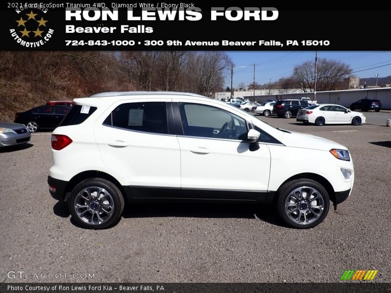 Diamond White / Ebony Black 2021 Ford EcoSport Titanium 4WD