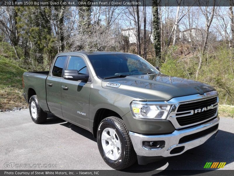 Front 3/4 View of 2021 1500 Big Horn Quad Cab 4x4