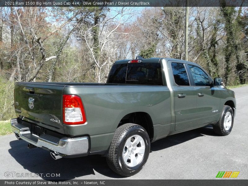 Olive Green Pearl / Diesel Gray/Black 2021 Ram 1500 Big Horn Quad Cab 4x4