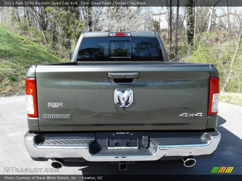 Olive Green Pearl / Diesel Gray/Black 2021 Ram 1500 Big Horn Quad Cab 4x4