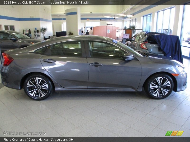 Modern Steel Metallic / Black 2018 Honda Civic EX-T Sedan
