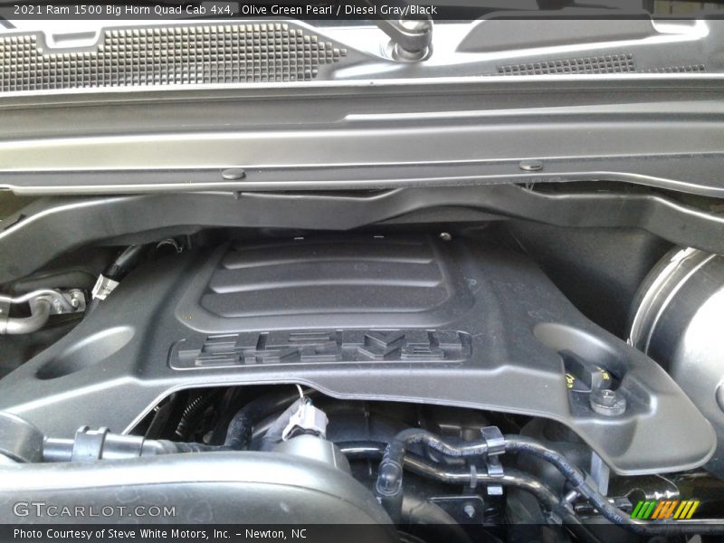 Olive Green Pearl / Diesel Gray/Black 2021 Ram 1500 Big Horn Quad Cab 4x4