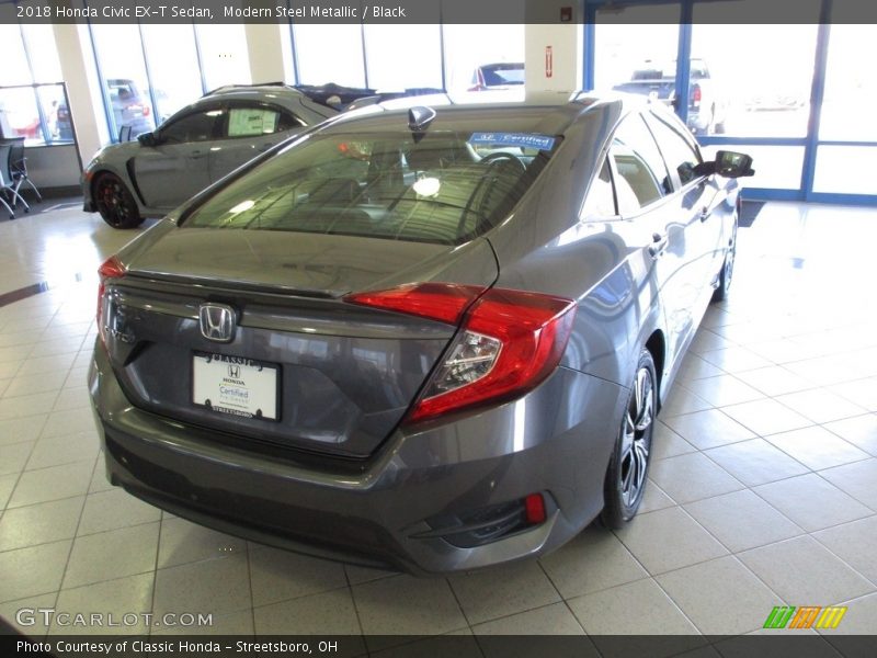 Modern Steel Metallic / Black 2018 Honda Civic EX-T Sedan