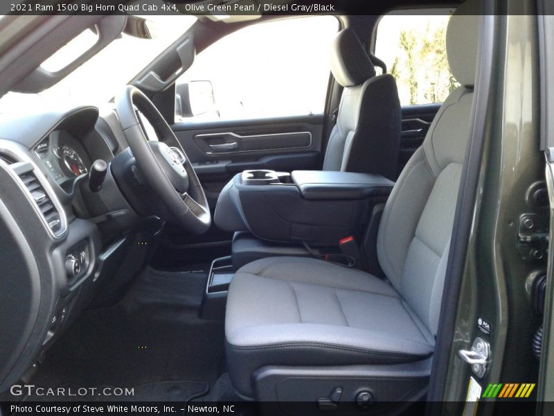 Olive Green Pearl / Diesel Gray/Black 2021 Ram 1500 Big Horn Quad Cab 4x4