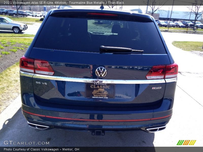 Tourmaline Blue Metallic / Titan Black 2021 Volkswagen Atlas SE R-Line 4Motion