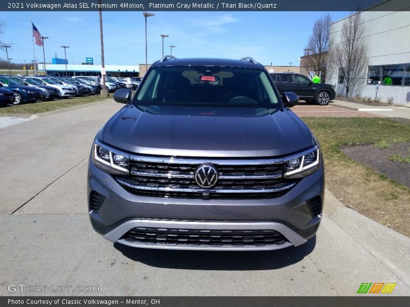 Platinum Gray Metallic / Titan Black/Quartz 2021 Volkswagen Atlas SEL Premium 4Motion