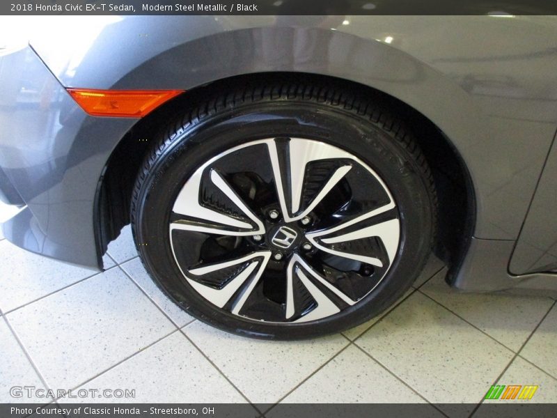 Modern Steel Metallic / Black 2018 Honda Civic EX-T Sedan