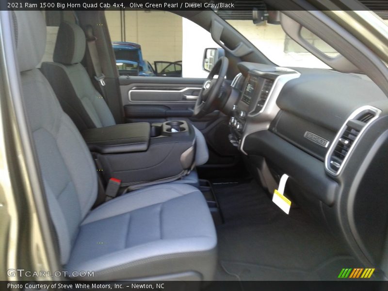 Olive Green Pearl / Diesel Gray/Black 2021 Ram 1500 Big Horn Quad Cab 4x4