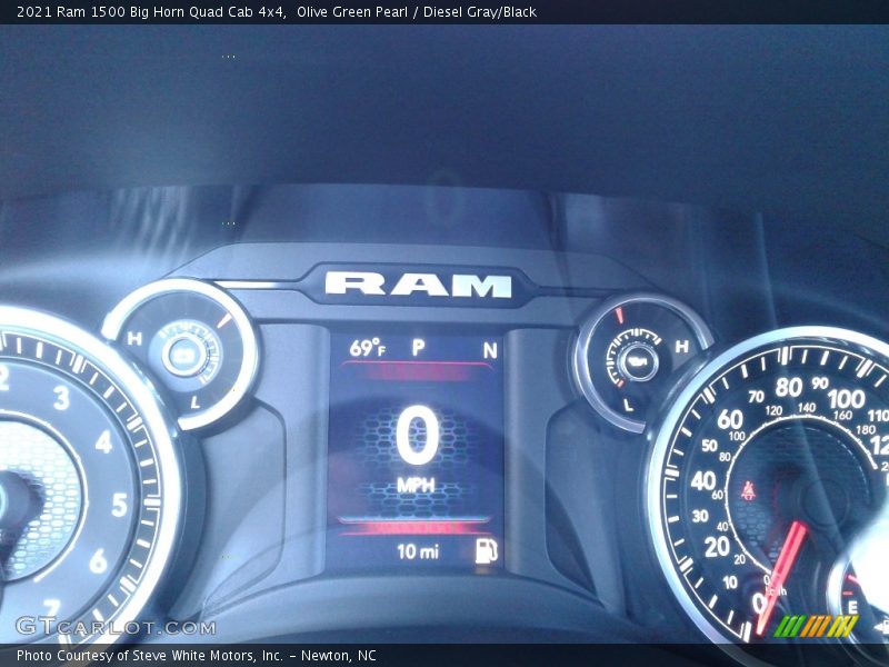 Olive Green Pearl / Diesel Gray/Black 2021 Ram 1500 Big Horn Quad Cab 4x4