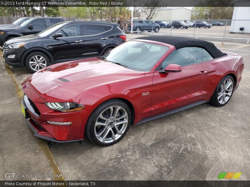 Ruby Red / Ebony 2019 Ford Mustang GT Premium Convertible
