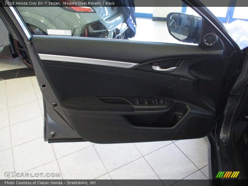Modern Steel Metallic / Black 2018 Honda Civic EX-T Sedan