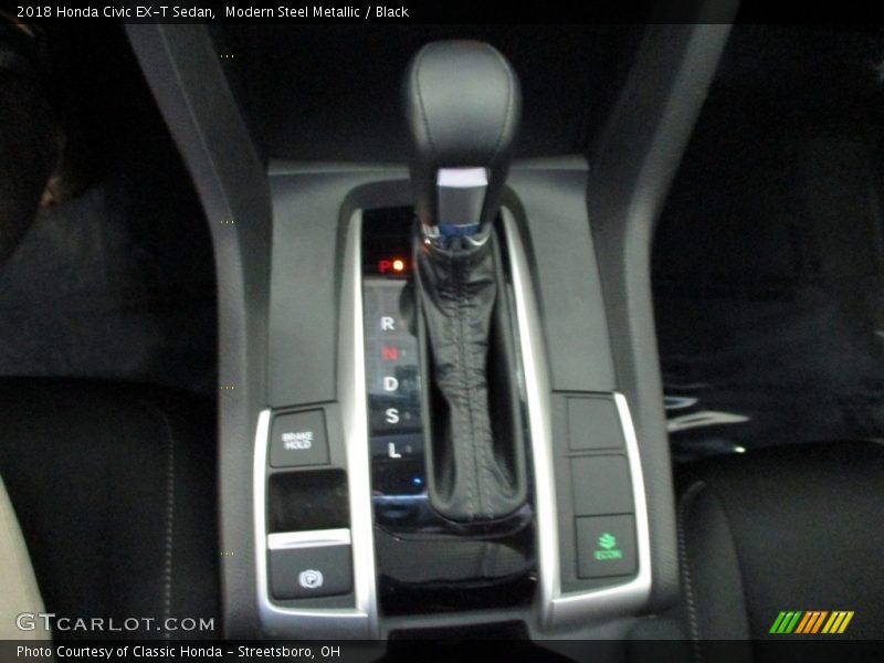 Modern Steel Metallic / Black 2018 Honda Civic EX-T Sedan
