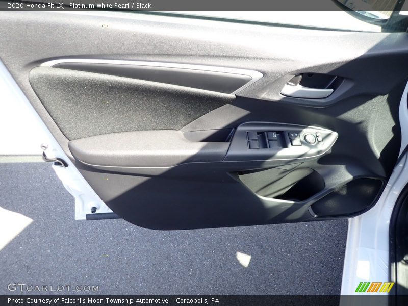 Platinum White Pearl / Black 2020 Honda Fit LX