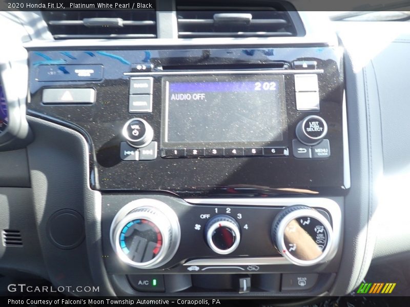 Platinum White Pearl / Black 2020 Honda Fit LX