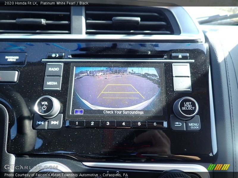 Platinum White Pearl / Black 2020 Honda Fit LX