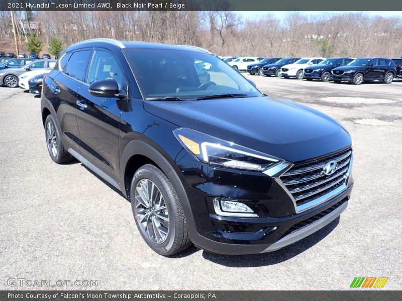 Black Noir Pearl / Beige 2021 Hyundai Tucson Limited AWD