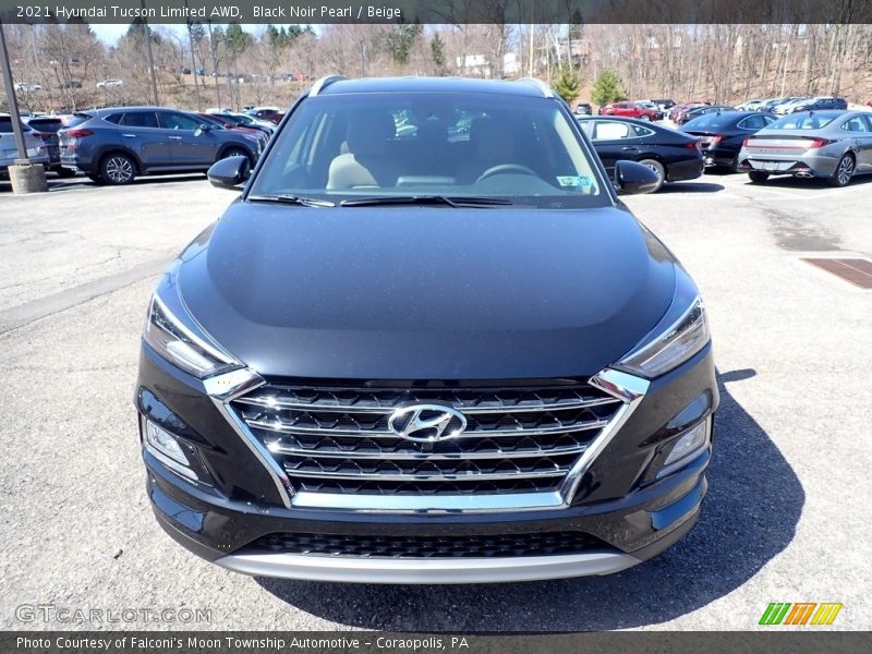 Black Noir Pearl / Beige 2021 Hyundai Tucson Limited AWD