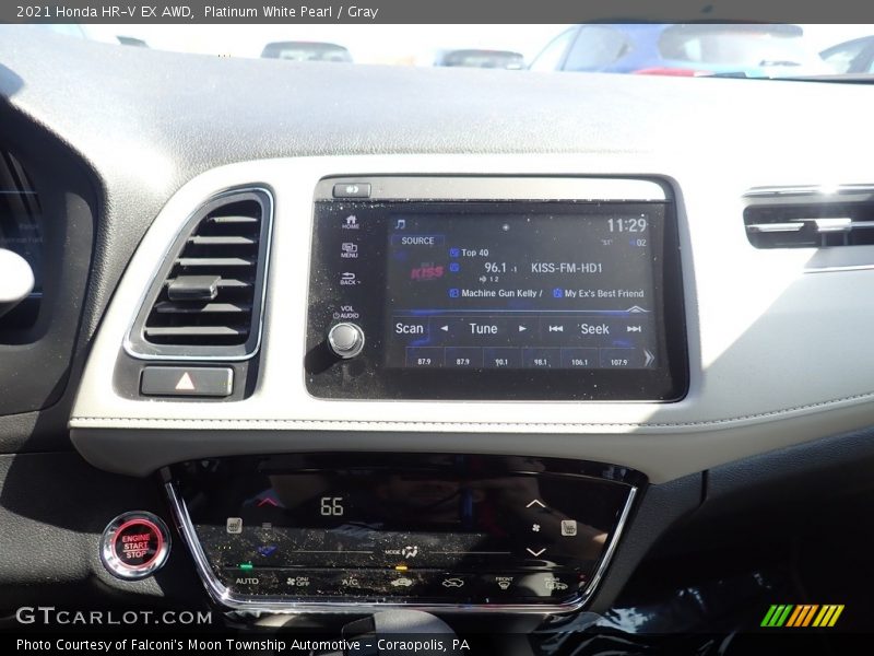 Platinum White Pearl / Gray 2021 Honda HR-V EX AWD