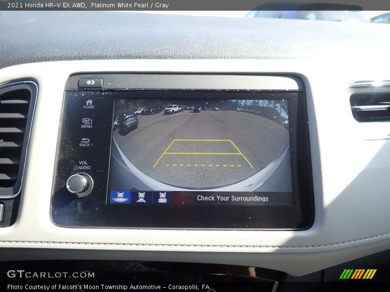 Platinum White Pearl / Gray 2021 Honda HR-V EX AWD