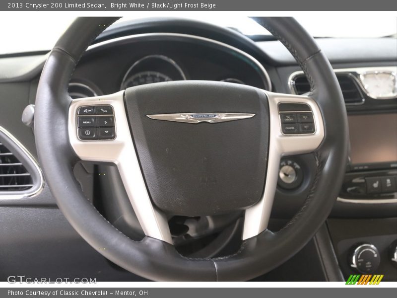 Bright White / Black/Light Frost Beige 2013 Chrysler 200 Limited Sedan
