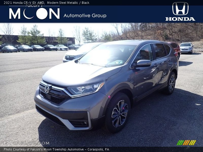 Modern Steel Metallic / Black 2021 Honda CR-V EX AWD