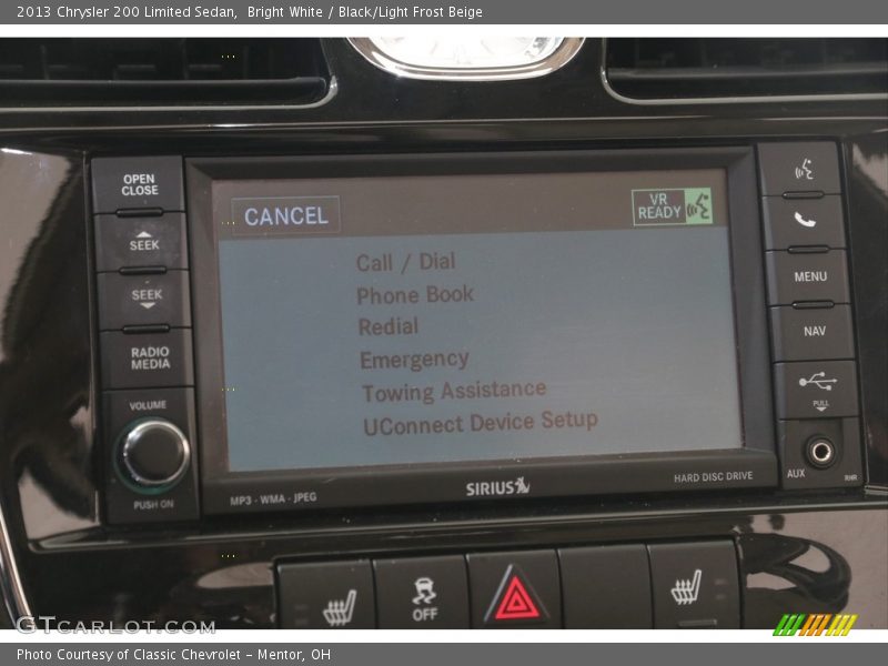 Bright White / Black/Light Frost Beige 2013 Chrysler 200 Limited Sedan