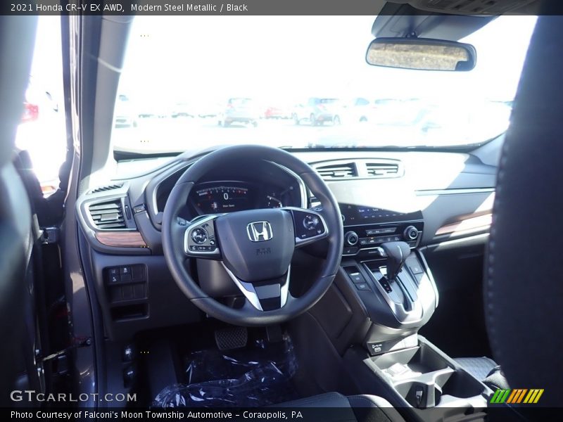 Modern Steel Metallic / Black 2021 Honda CR-V EX AWD