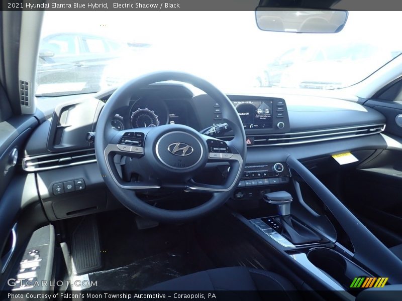 Dashboard of 2021 Elantra Blue Hybrid