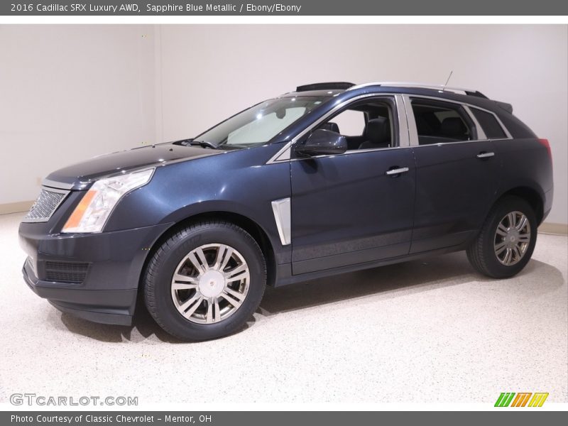 Sapphire Blue Metallic / Ebony/Ebony 2016 Cadillac SRX Luxury AWD