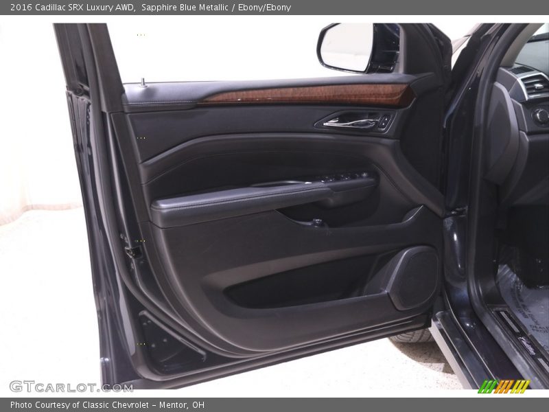 Sapphire Blue Metallic / Ebony/Ebony 2016 Cadillac SRX Luxury AWD