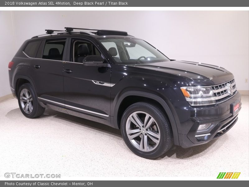 Deep Black Pearl / Titan Black 2018 Volkswagen Atlas SEL 4Motion