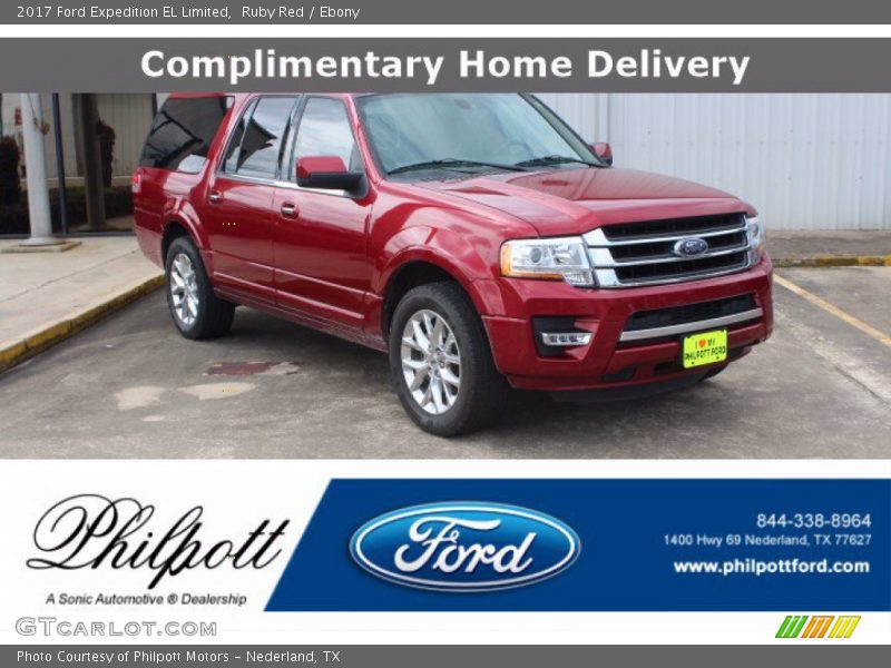 Ruby Red / Ebony 2017 Ford Expedition EL Limited