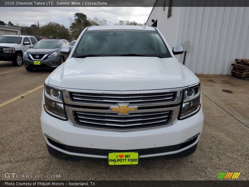 Summit White / Cocoa/Dune 2016 Chevrolet Tahoe LTZ