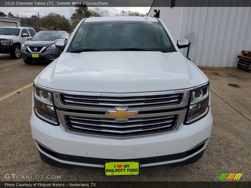 Summit White / Cocoa/Dune 2016 Chevrolet Tahoe LTZ