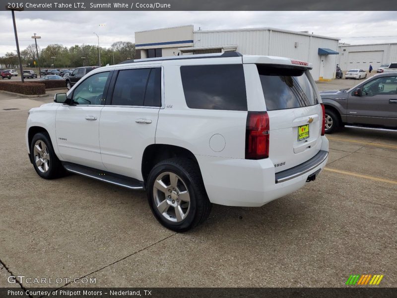 Summit White / Cocoa/Dune 2016 Chevrolet Tahoe LTZ