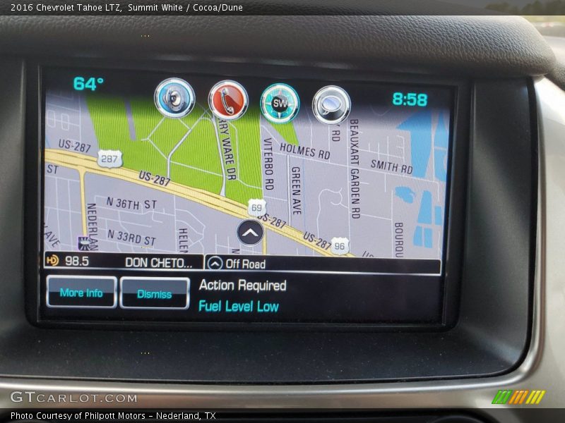 Navigation of 2016 Tahoe LTZ