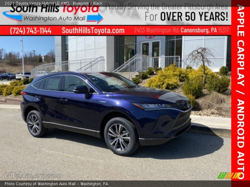 Blueprint / Black 2021 Toyota Venza Hybrid LE AWD