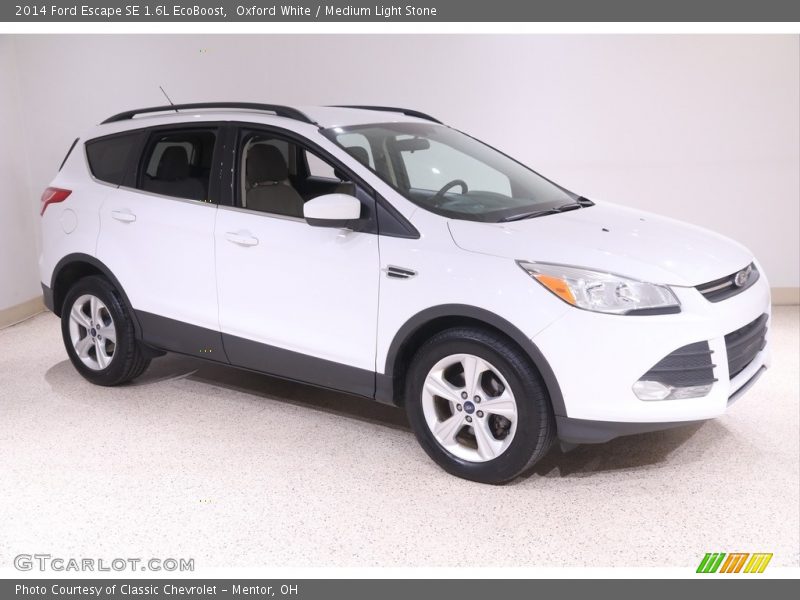 Oxford White / Medium Light Stone 2014 Ford Escape SE 1.6L EcoBoost