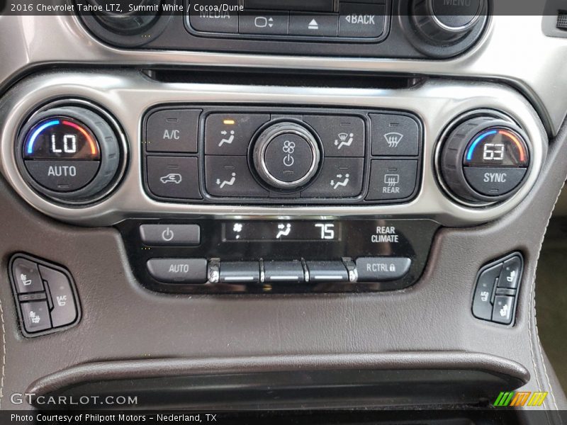 Controls of 2016 Tahoe LTZ