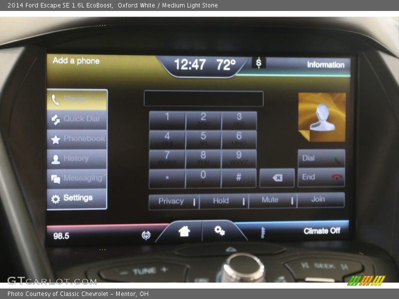 Oxford White / Medium Light Stone 2014 Ford Escape SE 1.6L EcoBoost