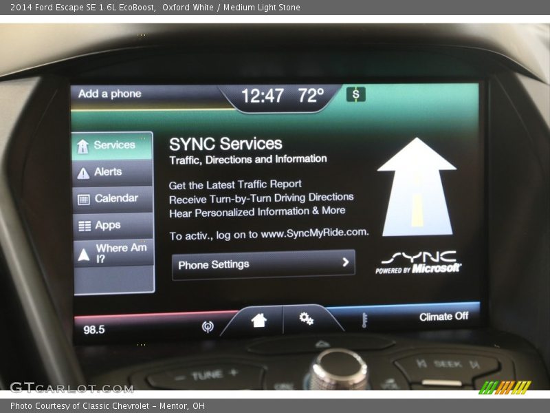 Oxford White / Medium Light Stone 2014 Ford Escape SE 1.6L EcoBoost