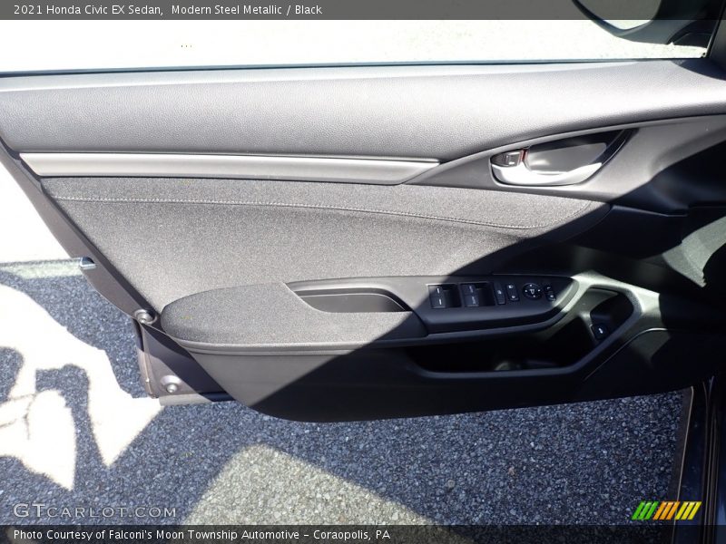 Modern Steel Metallic / Black 2021 Honda Civic EX Sedan