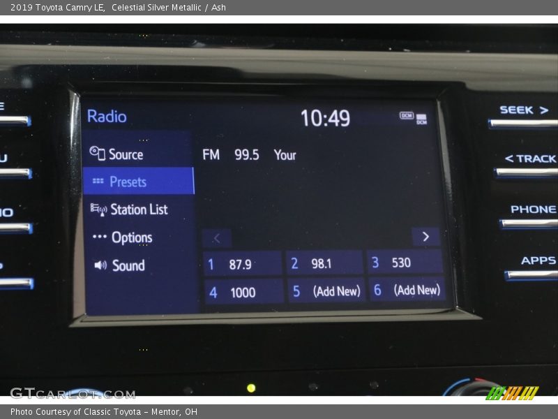 Celestial Silver Metallic / Ash 2019 Toyota Camry LE